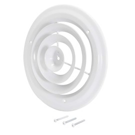 EZ-FLO 61624 Round Ceiling Diffuser, 8 inch, White