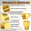 SDTC Tech 2-Pack Brass Pipe Fitting 1/4" NPT Male Thread