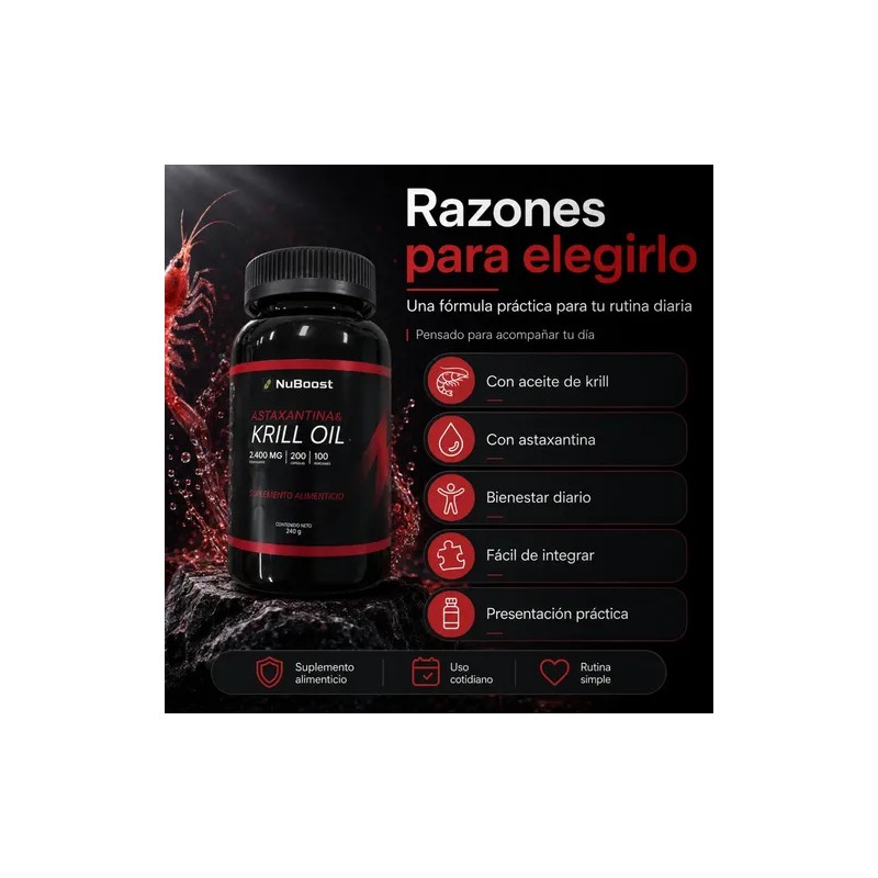 Astaxantina Krill Oil Bienestar Diario Cápsulas