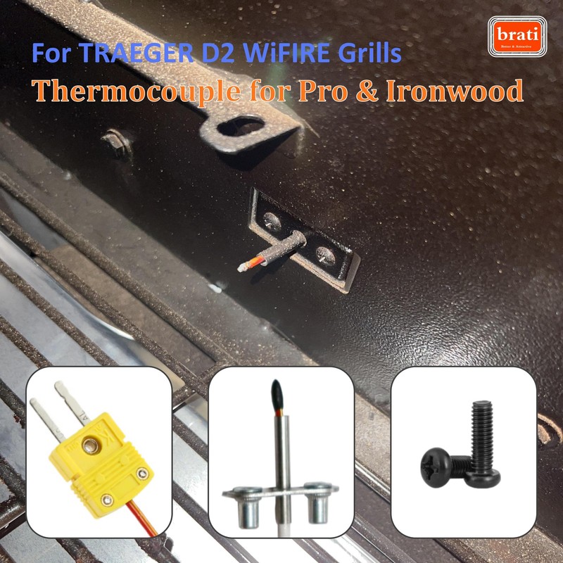Thermocouple Probe Kit Compatible with Traeger Ironwood 650/885 and Pro
