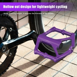 Kisangel 1 Pair Aluminum Alloy Bike Pedals Bicycle Pedals Cycling Wide Platform Flat for Road Cycling Mountain Bike