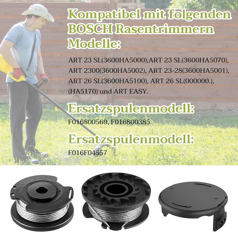 Forhandy Grass trimmer spool, 6 pieces diameter 1.65 mm /