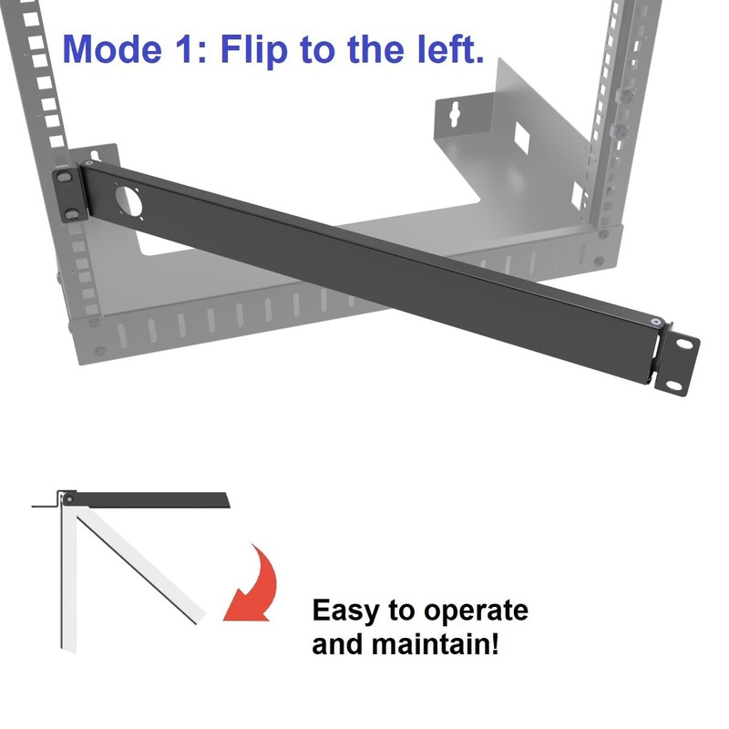 QiaoYoubang 1U Hinged Rack Panel 1D XLR HDMI Audio Rack
