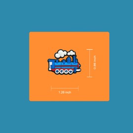 20Pcs Trains Shoe Decoration Charms for Croc Clog, Train Charms Accessories for Adults