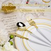 N9R 90PCS Gold Plastic Silverware - Gold Plastic Cutlery Set