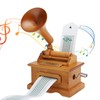 Gramophone Music Box Vintage Hand Crank Musical Box DIY Birthday