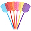 Fly Swatter,Plastic Flyswatters Multi-Pack,6 Bulk Vibrant Colorful Fly Killer,Long Handle
