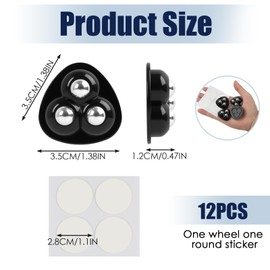 12pcs Self Adhesive Mini Caster Wheels: Swivel Appliance Rollers & Furniture Sliders for Countertop Kitchen Hardware, Small Appliance Movers with Universal Wheels Supporting Storage Box Coffee Maker