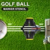 PATIKIL Golf Ball Marker Stencil 360 Degree Triple Track Golf