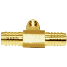 sashow 5/8"ID Hose Barb Tee 3 Way Updated QualityUnion Fitting Intersection/Split Brass