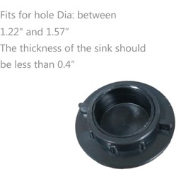 LiXiongBao 2 Pack Sink Tap Faucet Hole Cover Kitchen Sink Plug Brushed Stainless Steel Hole Cover for Dia 1.22 to 1.57 Inch (Short)