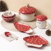 RockTrend Mushroom Shape Ceramic Soup Spoon Desseert Spoon-Set of 2