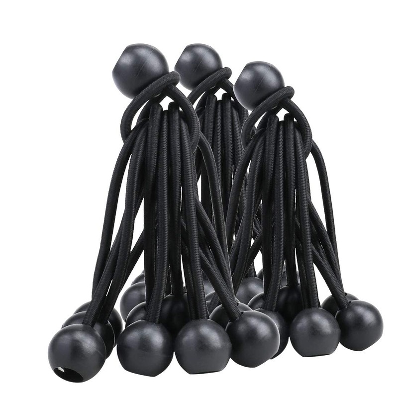 AOPRIE 30 Pack Bungee Balls, Black Ball Bungee Heavy Duty