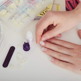 Nailene So Natural Artificial Nails, Undecorated – Fake Nail Kit with 216 Nails (12 Sizes) and Nail Glue Included – Designed for Comfort & Natural Look – False Nails with up to 7 Days of Wear