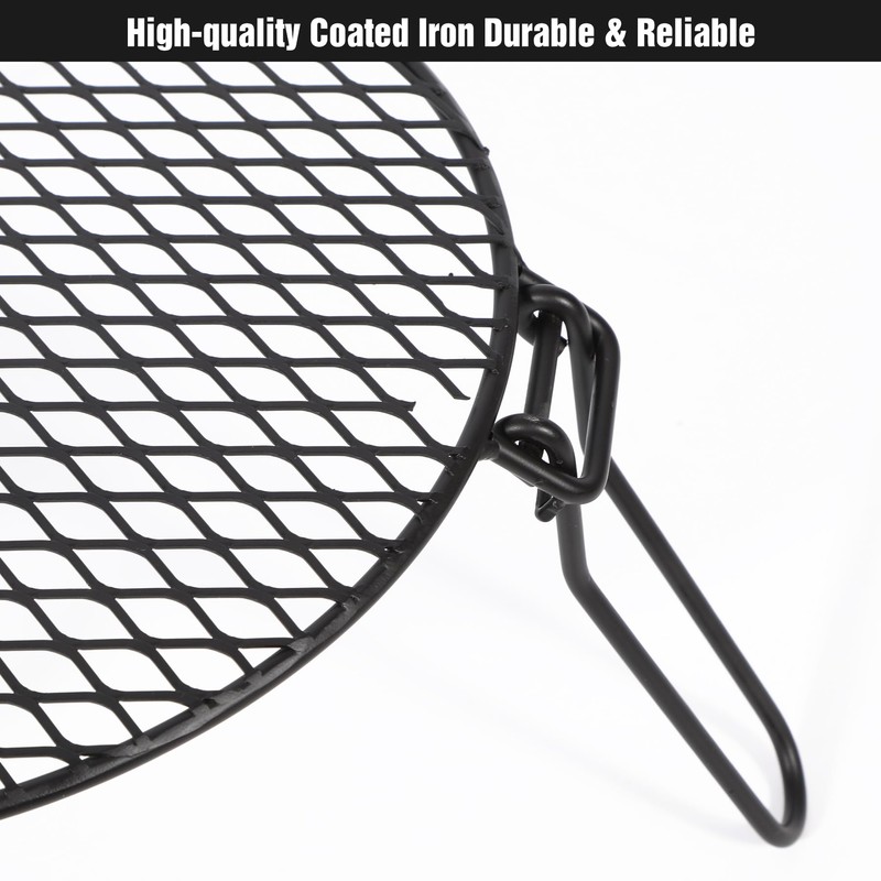 REDCAMP Folding Campfire Grill Grate Top for Solo Stove Bonfire,