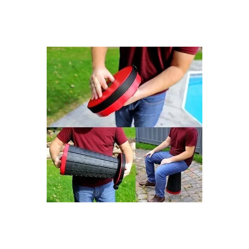HGI Banco Retráctil Taburete Plegable Súper Práctico Resistente