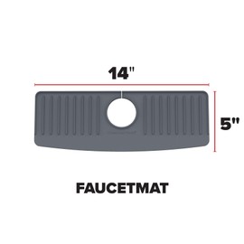 WeatherTech FaucetMat - Protect Your Kitchen & Bathroom Countertops - Dark Grey/Slate