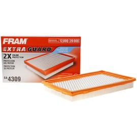 Fram Extra Guard CA4309 Filtro de Aire de Repuesto, Compatible con Infiniti/Nissan/Saab/Subaru, Blanco y Naranja, 11.4 Pulgadas