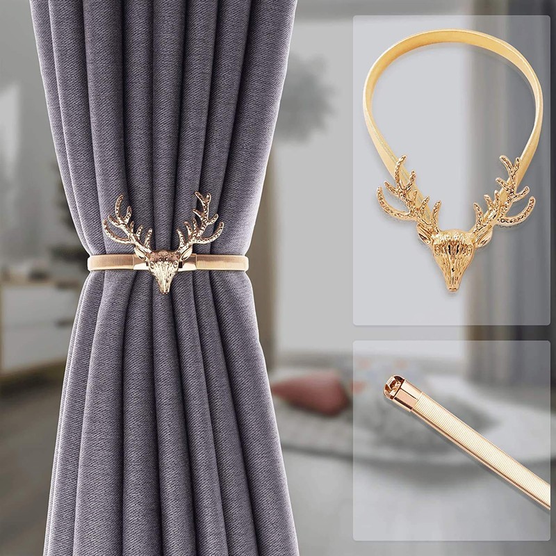 2 Pack Curtain Tieback,Alloy Curtain Holdback Window Curtain Tieback Curtain