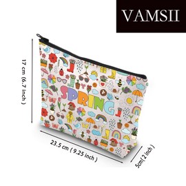 VAMSII Spring Flowers Gift Spring Time Cosmetic Bag Spring Season Gift Spring Vibes Toiletry Bag Springs Lover Gift (Spring)