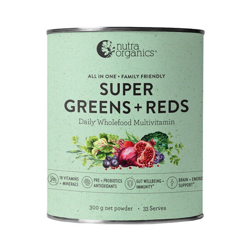 Nutra Organics Super Greens + Reds, 150 g