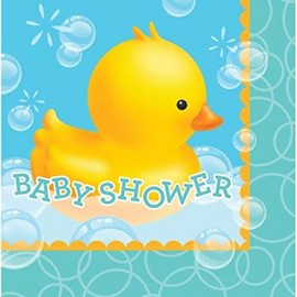 Club Pack of 192 Bubble Bath"Baby Shower" 2-Ply Disposable Lunch Napkins 6.5"