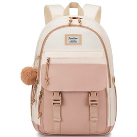 YAMTION School Backpack Teen Girl Women,17.3 Inch Cute Lightweigt Schoolbag Laptop Bookbag for Middle High School College