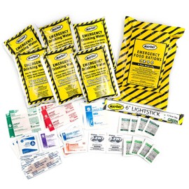 Emergency Survival Pack Refill Kit, Food and Water Rations, First Aid Supplies, Light Stick, 5-Year Shelf Life from Prepare Survive