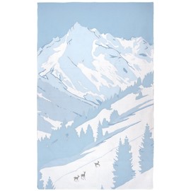 Eunzel Kitchen Tea Towel, Quick Dry Microfiber Dish Towels with Hanging Loop for Kitchen Drying 18" x 30", Snow Mountain