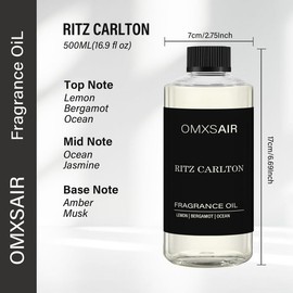 Hotel Diffuser Oil Inspired by The Ritz Carlton Hotel Scent 500ml/16.9Fl oz - Essential Oil Diffuser Refill– Luxury Hotel Aroma Oi Long Lasting HVAC Diffuser Oil for Home & Spa Use