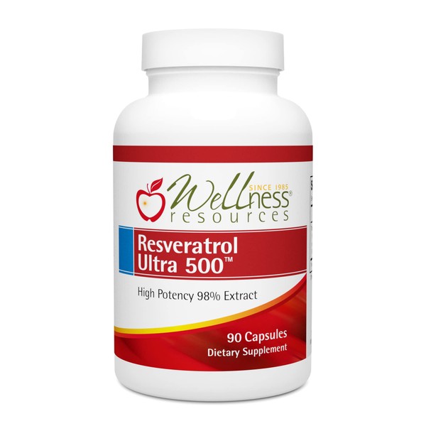 Wellness Resources Resveratrol Ultra 500mg of Actual Trans Resveratrol Per Capsule (90 Capsules)