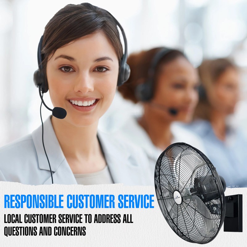 iLiving 18/20" Outdoor Oscillating High Velocity Wall Fan, Weatherproof Motor