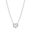 UBAOSOUI Infinity Heart Pendant Cubic Zirconia Necklace,Pendant 925 Sterling Silver