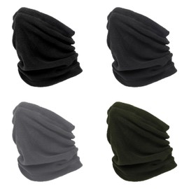 SMEHCF 4 Multipurpose Neck Gaiter Neck Warmer Scarf Face Half Mask for Women Men Skiing Fishing Hiking Cycling Motorcycle Breathable Washable Wind-poof Black Dark Grey Light Grey Army Green