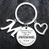 Sometimes You Forget You're Awesome Letter A-Z Keyring Encouragement Initial