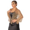 RZTA Sparkling Metallic Shawls and Wraps with Buckle for Evening