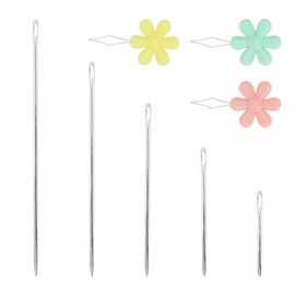 5-Piece Sewing Needle and 3-Piece Threader, Sewing Tools, Sewing Leads, Large Hand-Made Sewing Needles, Sewing Accessories