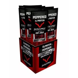 Jack Link's Premium Cuts Beef Steak, Peppered, 1-Ounce (Pack of 12)