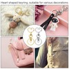Yangfei Pack of 30 Heart Keyrings, Gold Silver Key Ring,