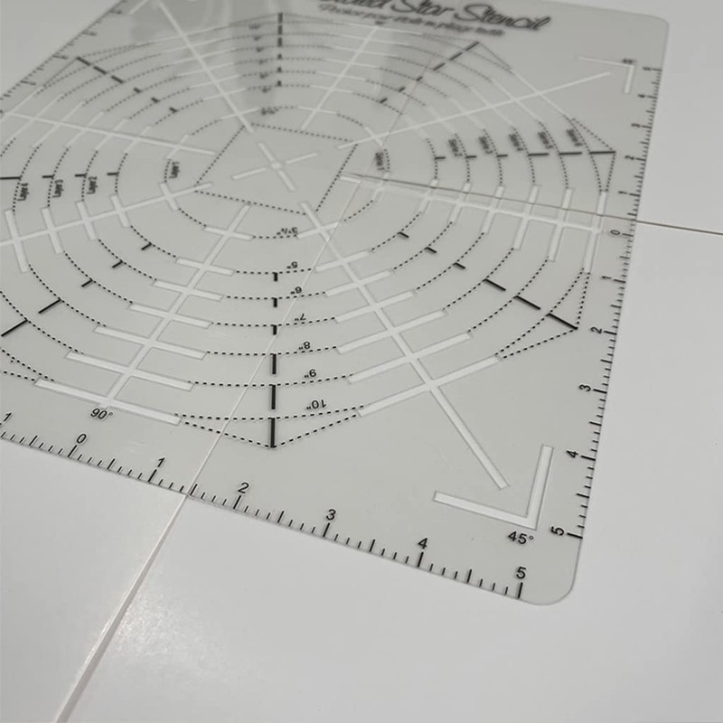 Folded Star Hot Pad Interfacing Templates Sewing Stencil Guide Ruler
