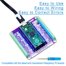 Breakout Board for Raspberry Pi Pico 1 2 W H WH, GPIO Status LED (Raspberry Pi Pico is NOT Included in The Product)