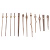 Clock Repairing Replacement Kit with Walnut Wood Hands and Quartz