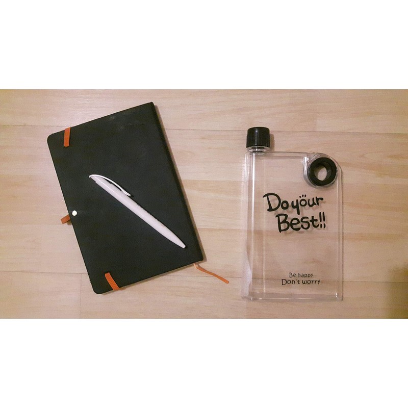 GS1 A5 Notebook water bottle (Black)