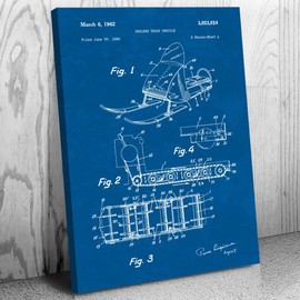 Snow Mobile Canvas Print, Ski Gift, Winter Sports, Skiing Gear, Snow Trooper, Ski-doo, Ski Instructor, Ski Lodge, Yamaha Blueprint (8 inch x 10 inch)