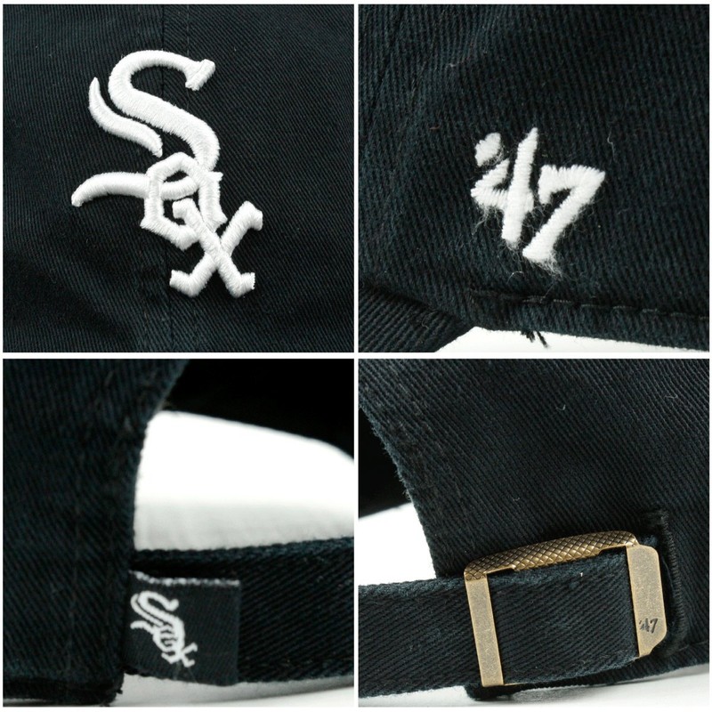47Brand Low Cap 6 Panel Cleanup Chicago White Sox Black Black