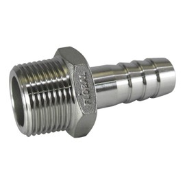Flowbal Hose Nipple Stainless Steel Threaded Fitting VCH-S13-0616 3/4x16