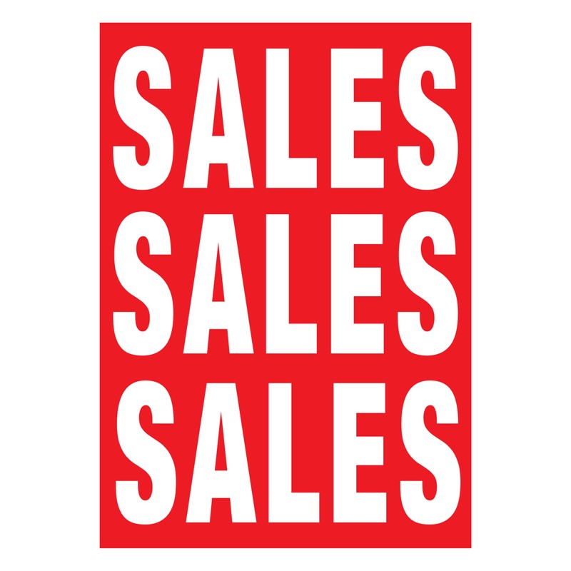 Printed Sale Posters Window Sign Sale Size A4 Shop Display
