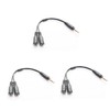jojofuny 3pcs Headset Adapter Splitter for Headphone and Microphone Position