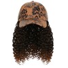 YEKEYI Headband Wig Human Hair Wigs Baseball cap Wig Curly