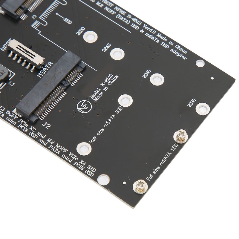 M.2 to SATA Converter Adapter, SATA M.2 + MSATA to